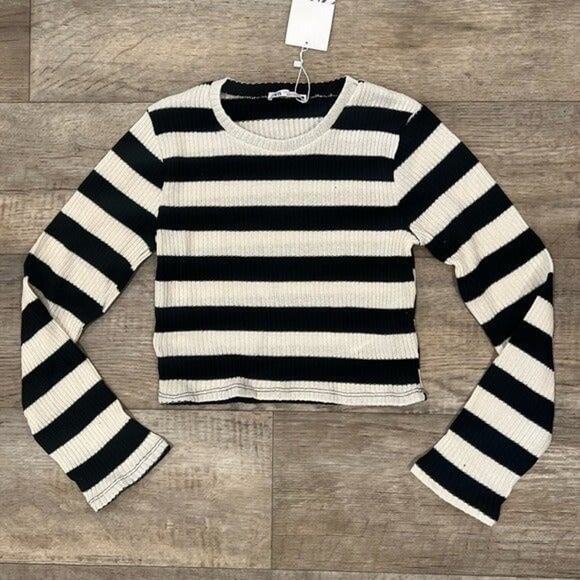 ZARA Striped Crop Top NWT - Picture 9 of 11